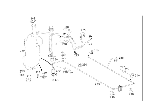 Pane Washer, Headlamp Wiper/Washer for 2007 Mercedes-Benz R350 #0