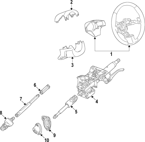 Steering Column for 2016 Cadillac CTS #1