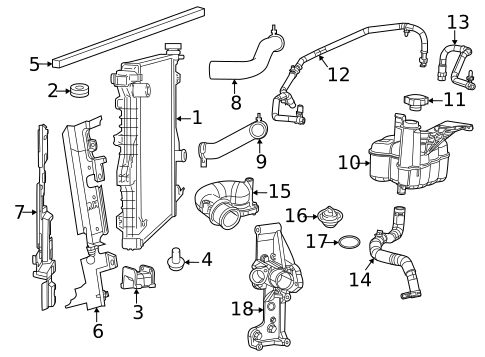 Radiator & Components for 2025 Ram 2500 #0