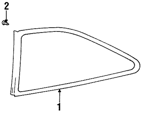 Glass & Hardware for 1998 Hyundai Accent #0