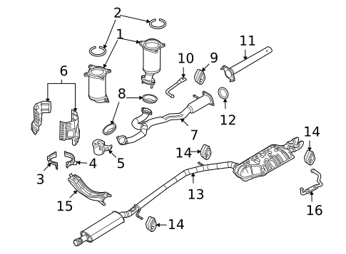 Exhaust Components for 2012 Ford Taurus #0