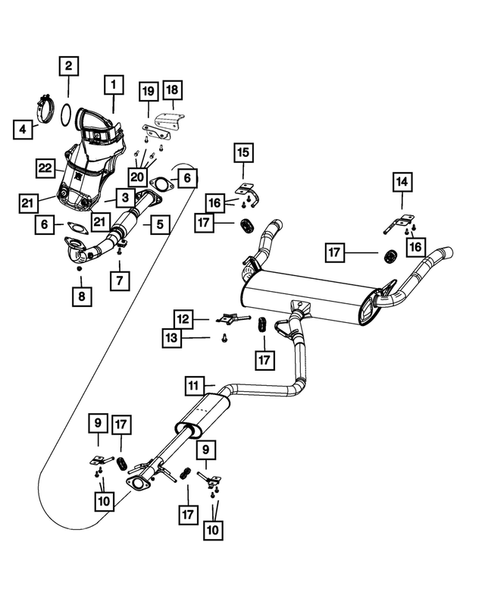 Exhaust System for 2014 Dodge Dart #1