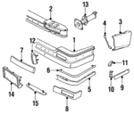 1636295 - Body: Bumper Cover for Cadillac: Seville Image