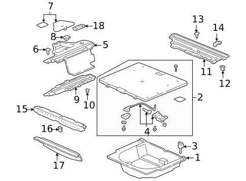 Interior Trim - Rear Body for 1997 Honda CR-V #0