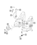 68125366AA - Restraints: Adjustable Turning Loop Cover for Ram: ProMaster City Image