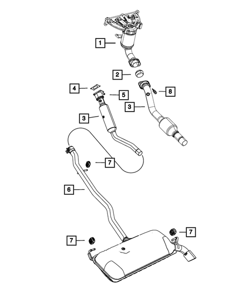 Exhaust System for 2015 Jeep Compass #0