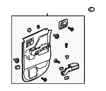 84273070 - Body: Door Interior Trim Panel for Chevrolet: Silverado 1500, Silverado 2500 HD, Silverado 3500 HD | GMC: Sierra 1500, Sierra 2500 HD, Sierra 3500 HD Image