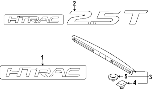 Exterior Trim - Tail Gate for 2022 Hyundai Santa Cruz #0