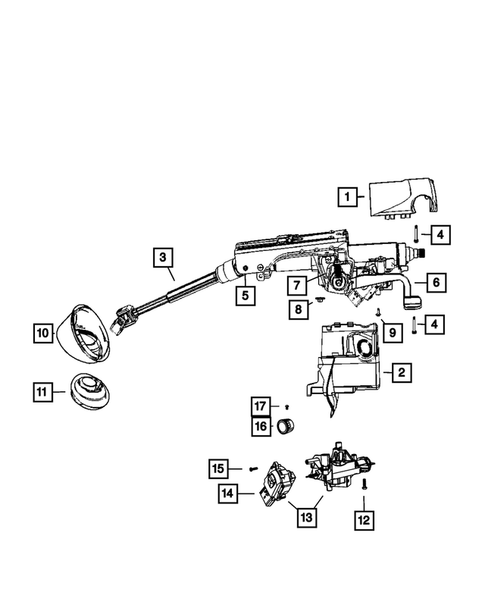 Steering Column and Intermediate Shaft for 2015 Jeep Patriot #0