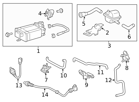 Emission Components for 2012 Toyota Highlander #0
