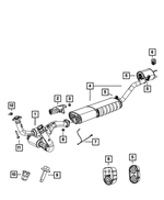 68030123AB - Exhaust: Exhaust Muffler And Tailpipe for Mopar Image
