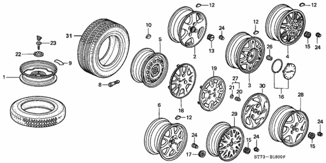 Wheel for 2000 Acura Integra #0