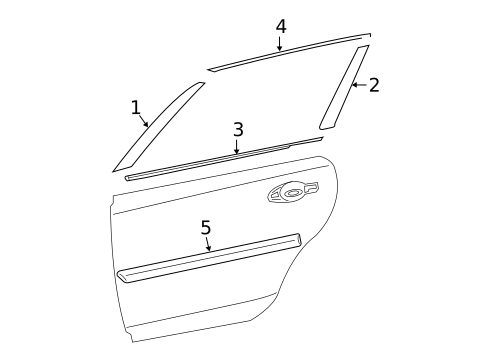 Exterior Trim - Rear Door for 2017 Nissan Altima #0