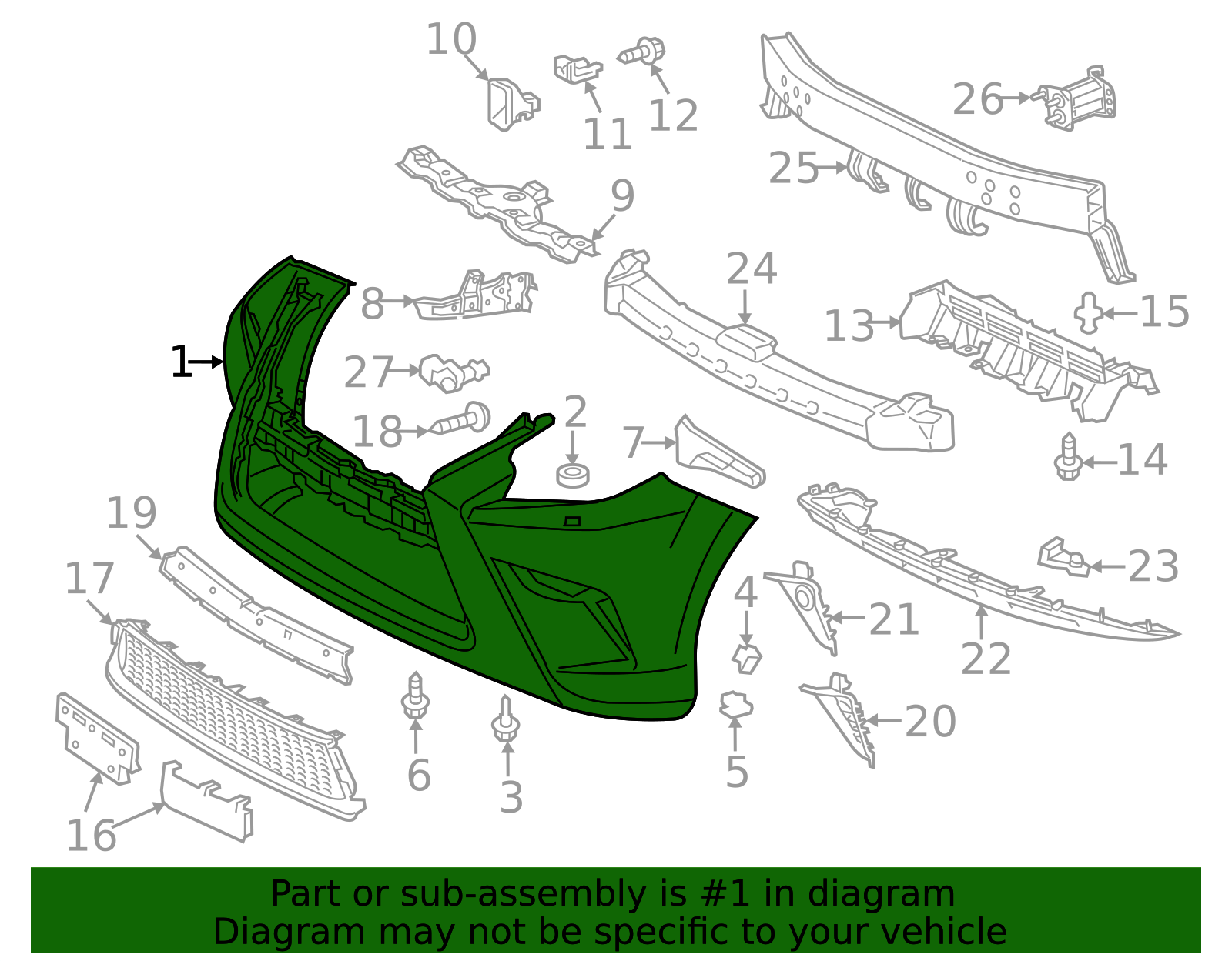 52119-6C901 - Bumper Cover 2020-2023 Lexus GX460 | Longo Lexus Parts