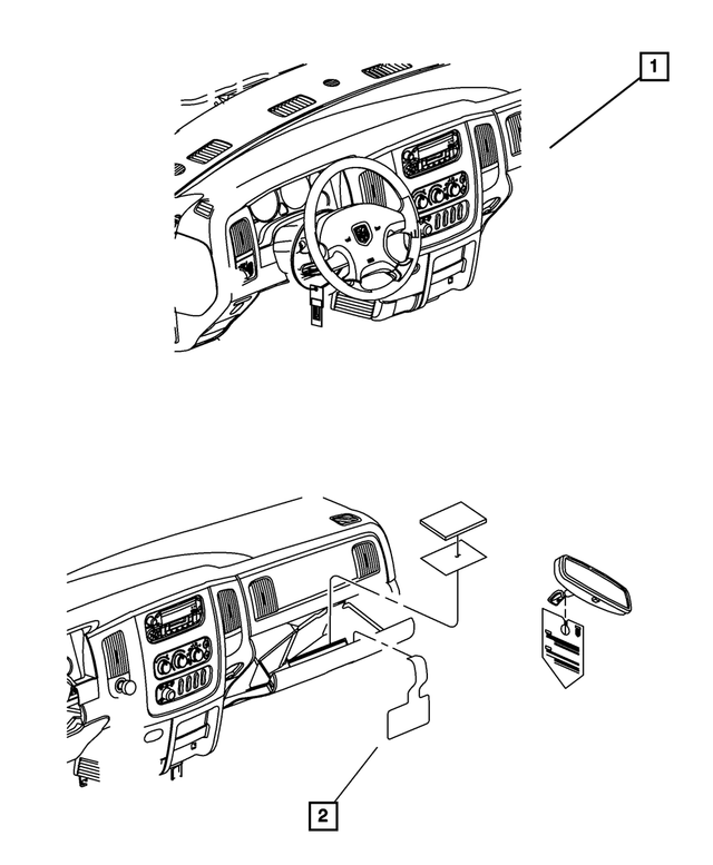 4897875AA - Labels: Air Bag Warning Label for Mopar Image image