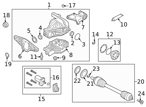Axle & Differential for 2014 BMW M6 Gran Coupe #0