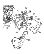 4792690AB - Engine 3.5L Six Cylinder: Timing Belt Cover, Outer for Mopar Image