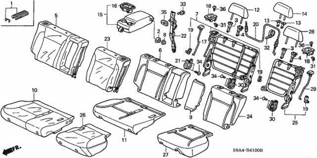 Rear Seat for 2003 Honda CR-V #0