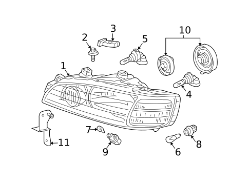 Bulbs - Chassis for 2001 Acura MDX #0