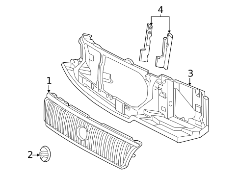 Grille & Components for 2007 Mercury Mountaineer #0