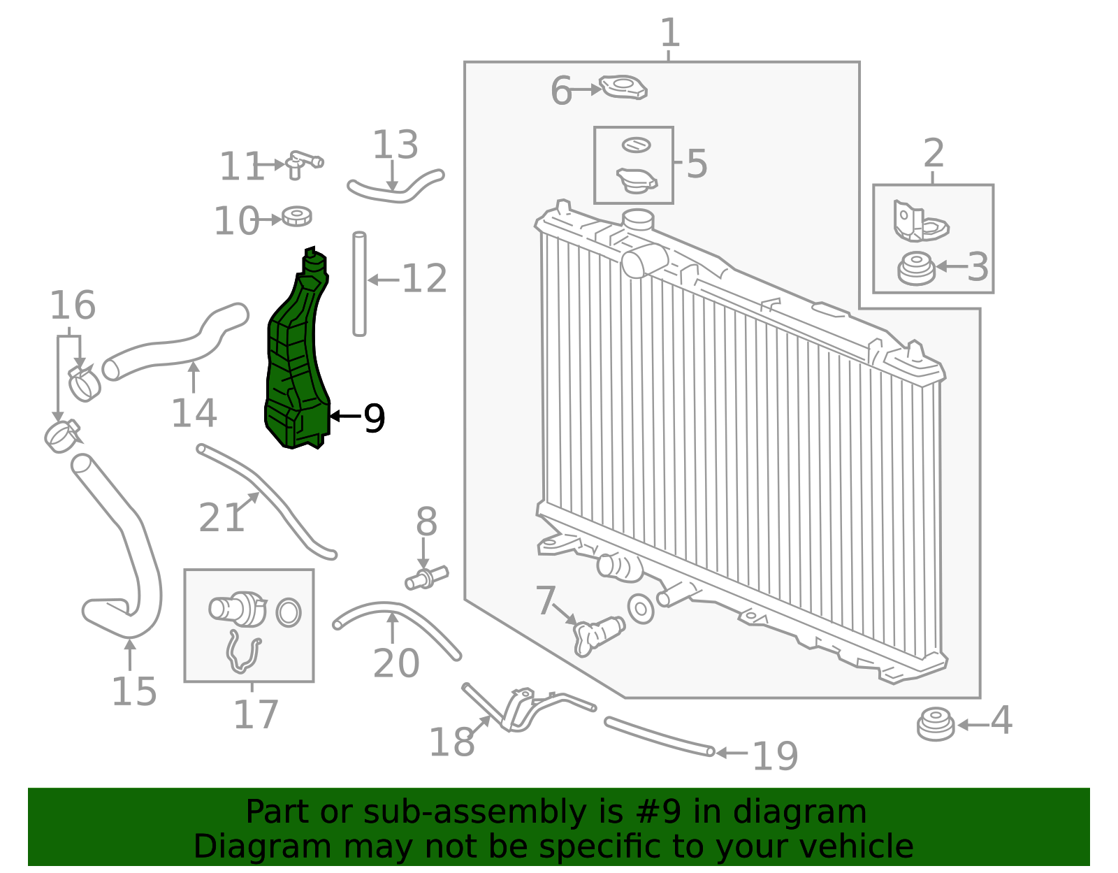 2013-2015 Acura ILX Engine Coolant Reservoir 19101-R1A-A00 | OEM Parts ...