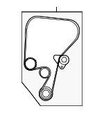 31251254 - Engine: Timing Belt for Volvo: C30, C70, S40, S60, V50 Image