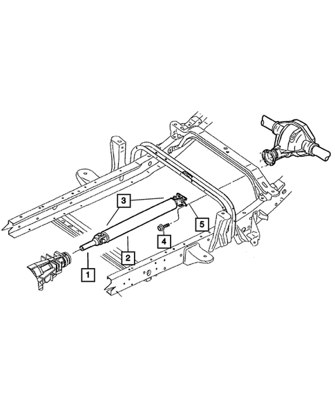 Propeller Shaft for 2005 Dodge Dakota #2