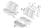 2019201321 - Rear Seat Bench: Seat Cushion for Mercedes-Benz: 190D, 190E Image