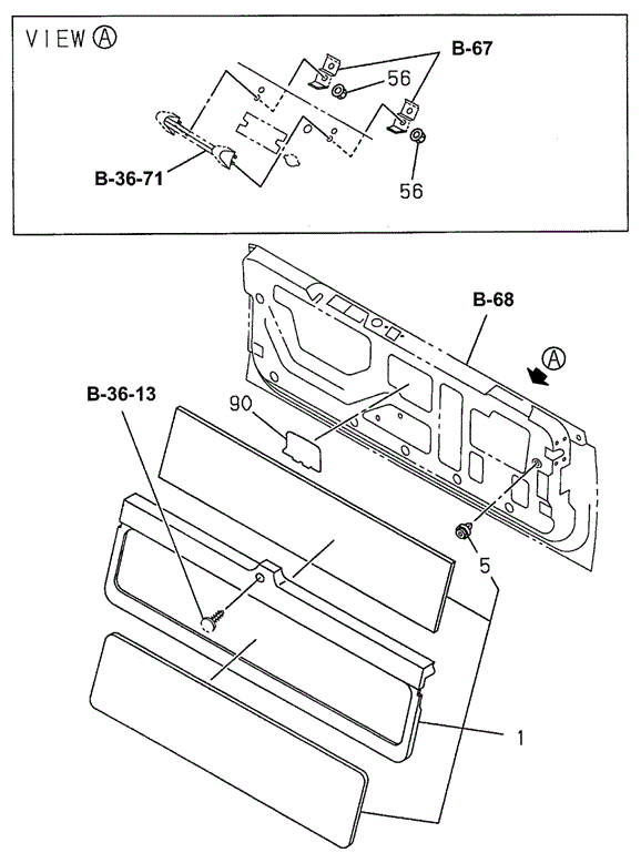 Back Door Trim (1) for 1997 Honda Passport #0