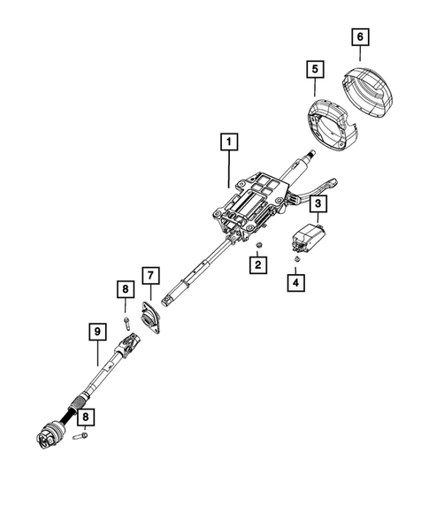 Steering Column and Intermediate Shaft for 2018 Jeep Wrangler #0