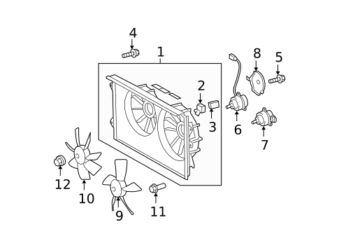 Cooling Fan for 2005 Scion tC #0