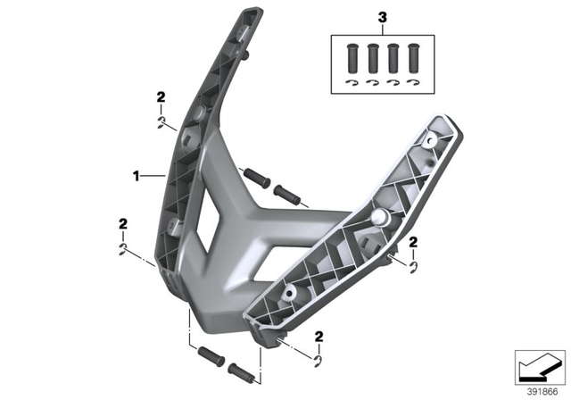 46638534605 - : Mount For Windshield      for BMW-Motorrad Image