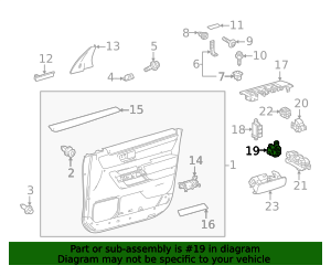 2020-2025 Toyota Mirror Switch 84872-0E110 | Toyota Parts Center