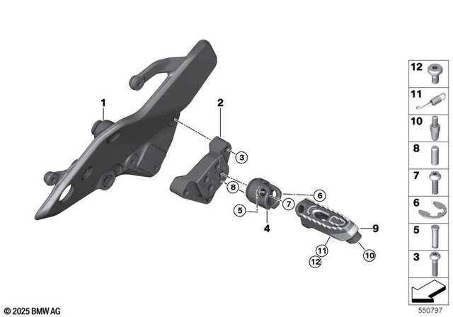 7129907400 - Frame and Mounting Parts: Isa Screw - M6X30-8.8-ZNNIV for BMW-Motorrad Image