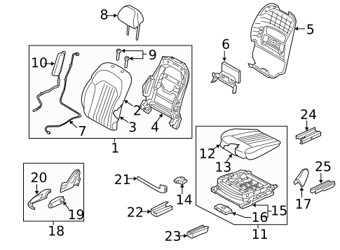 Passenger Seat Components for 2019 Genesis G90 #0