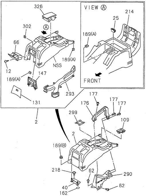 Console (RR.) for 1996 Acura SLX #0