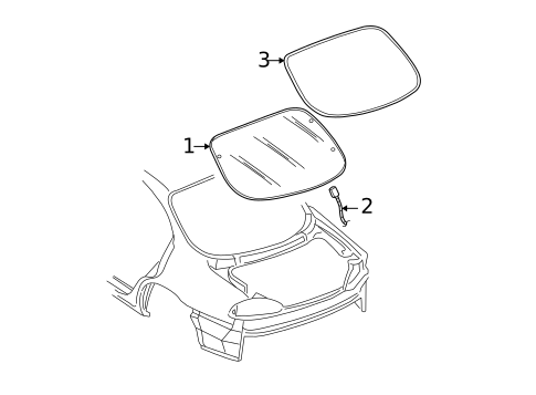 Glass & Hardware - Back for 2001 Buick Century #0
