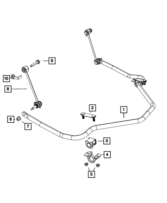 52013963AA - Rear Suspension: Stabilizer Bar Bushing for Mopar Image