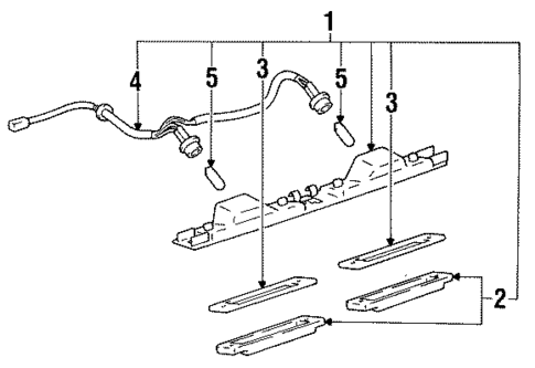 License Lamps for 1993 Toyota Camry #0
