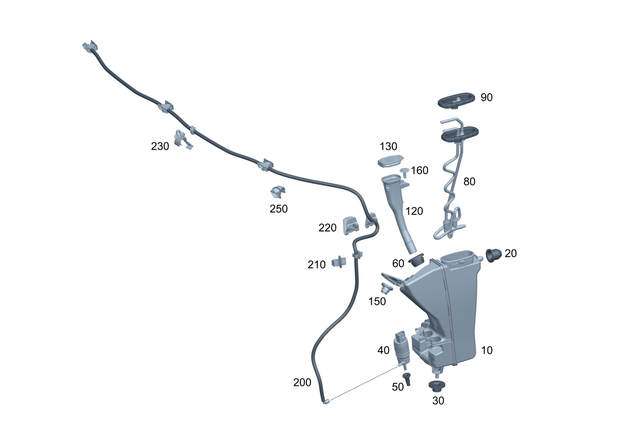 2068690100 - Emergency Equipment Windshield Washer System: Liquid Reservoir for Mercedes-Benz Image image