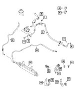 68615457AA - Steering: Power Steering Pressure Hose for Mopar Image