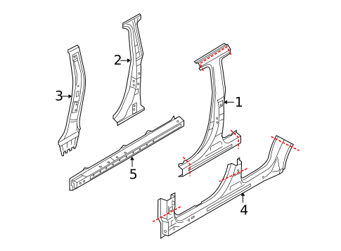 Center Pillar & Rocker for 2025 Mitsubishi Outlander Sport #0