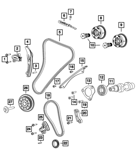 Timing Belt/Chain and Cover and Balance Shaft for 2026 Ram 1500 #0