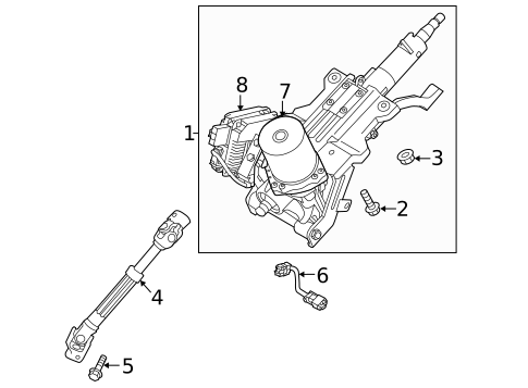 Steering Column Assembly for 2018 Kia Cadenza #0