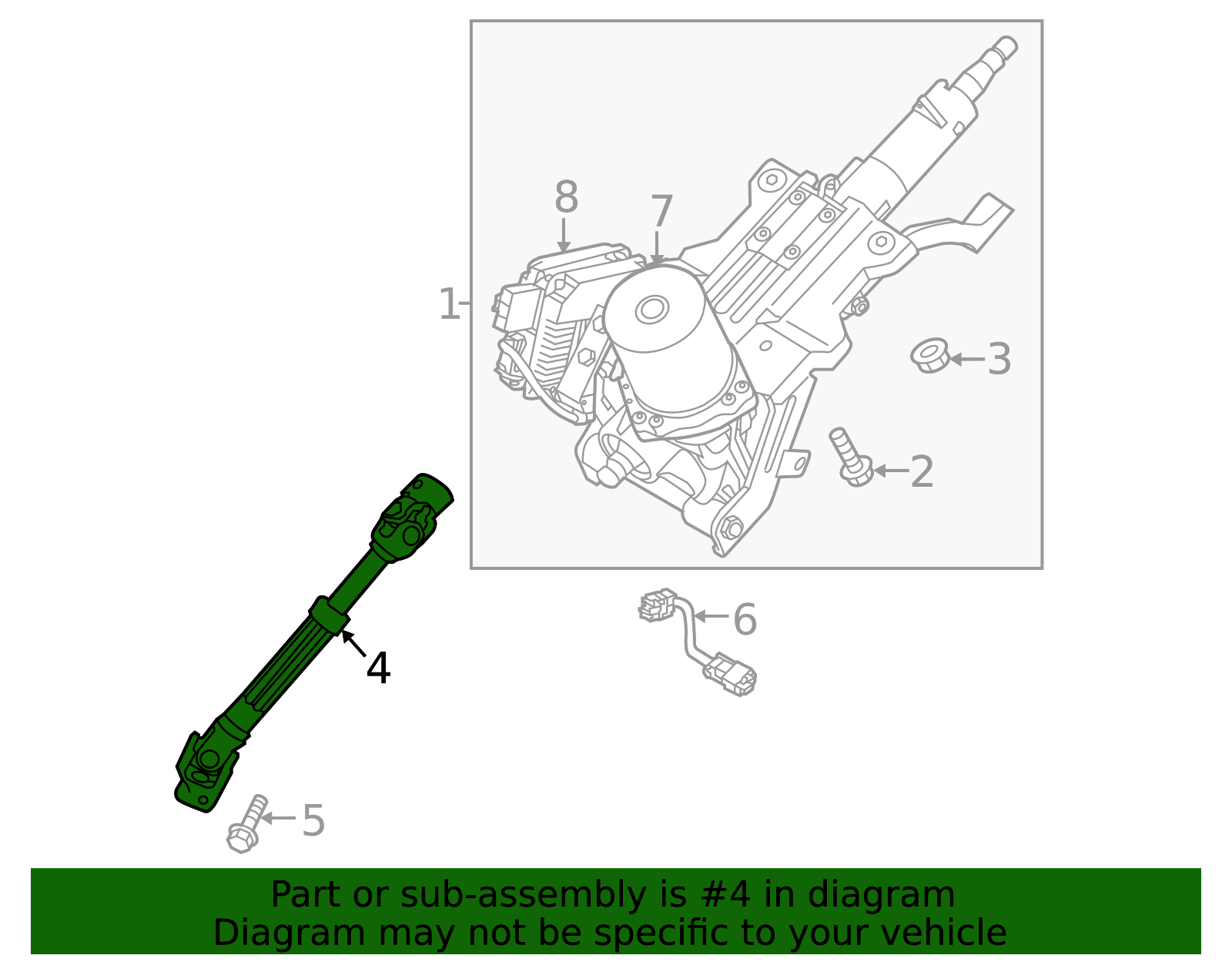 2017-2019 Kia Cadenza Intermediate Shaft 56400-F6000 | TascaParts.com