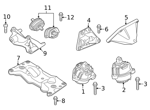 Engine & Trans Mounting for 2015 BMW M5 #0