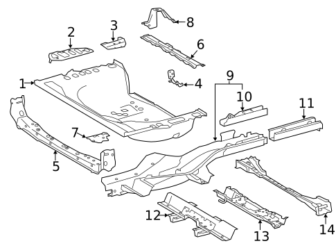 Rear Floor & Rails for 2017 Toyota RAV4 #0