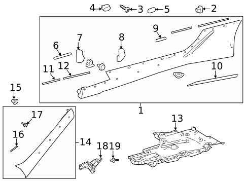 Exterior Trim - Pillars for 2022 Lexus LC500 #1