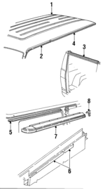 4080140 - Body: Roof Panel for Dodge: B150, B250, B350 Image