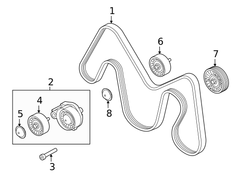 Belts & Pulleys for 2020 Land Rover Defender 90 #0
